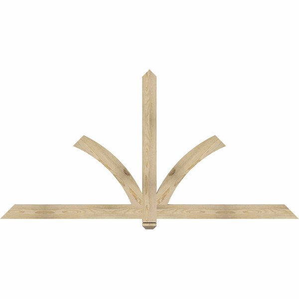 Ekena Millwork Redmond Rough Sawn Timber Gable Bracket, Douglas Fir, 84"W x 42"H x 2"D x 4"F, 12/12 Pitch GBW084X42X0204RED00RDF - main